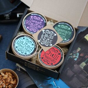 Father's Day "Dads Nuts" Hand-Roasted Nut Selection (4 Tubs)
