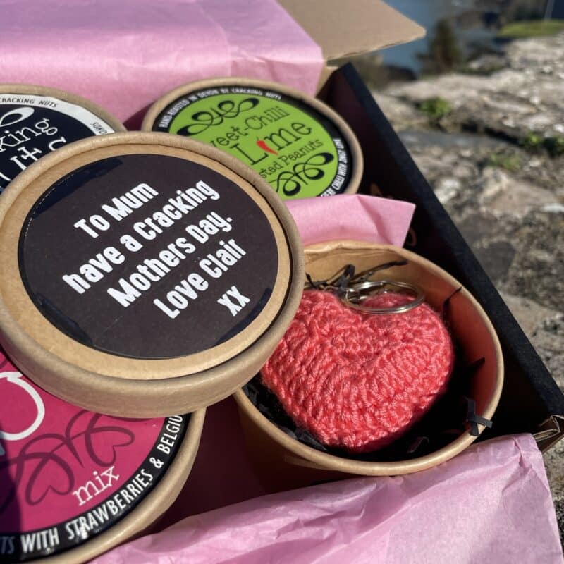Mother's Day Box with Heart Cochet Key Ring